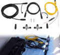 NMEA 2000 starter kit with black and yellow backbone, drop, and power cables