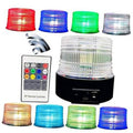 Multi-color LED strobe beacon set with clear dome units and remote controller