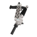 Steering gear box assembly with black rubber boot and metal mounting bracket