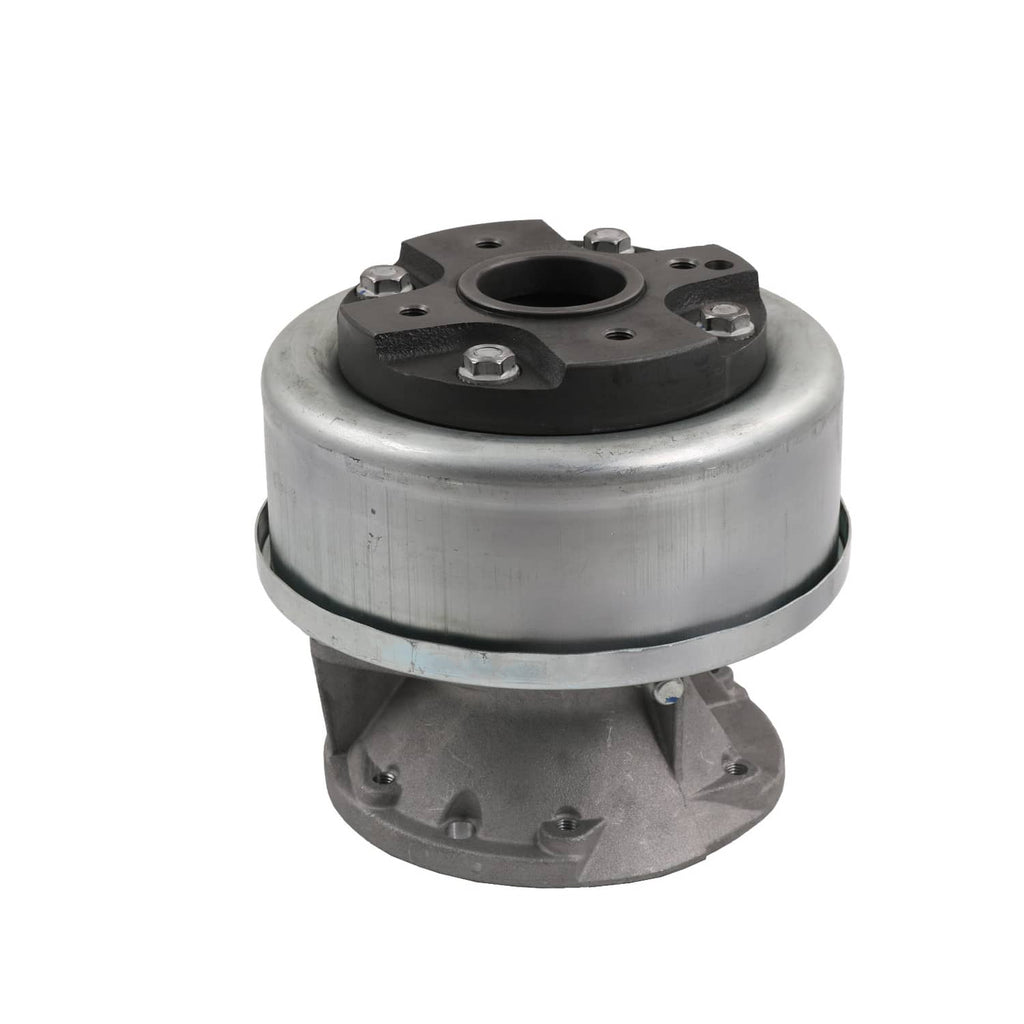 Parking brake drive shaft brake hub with central bore and mounting bolts