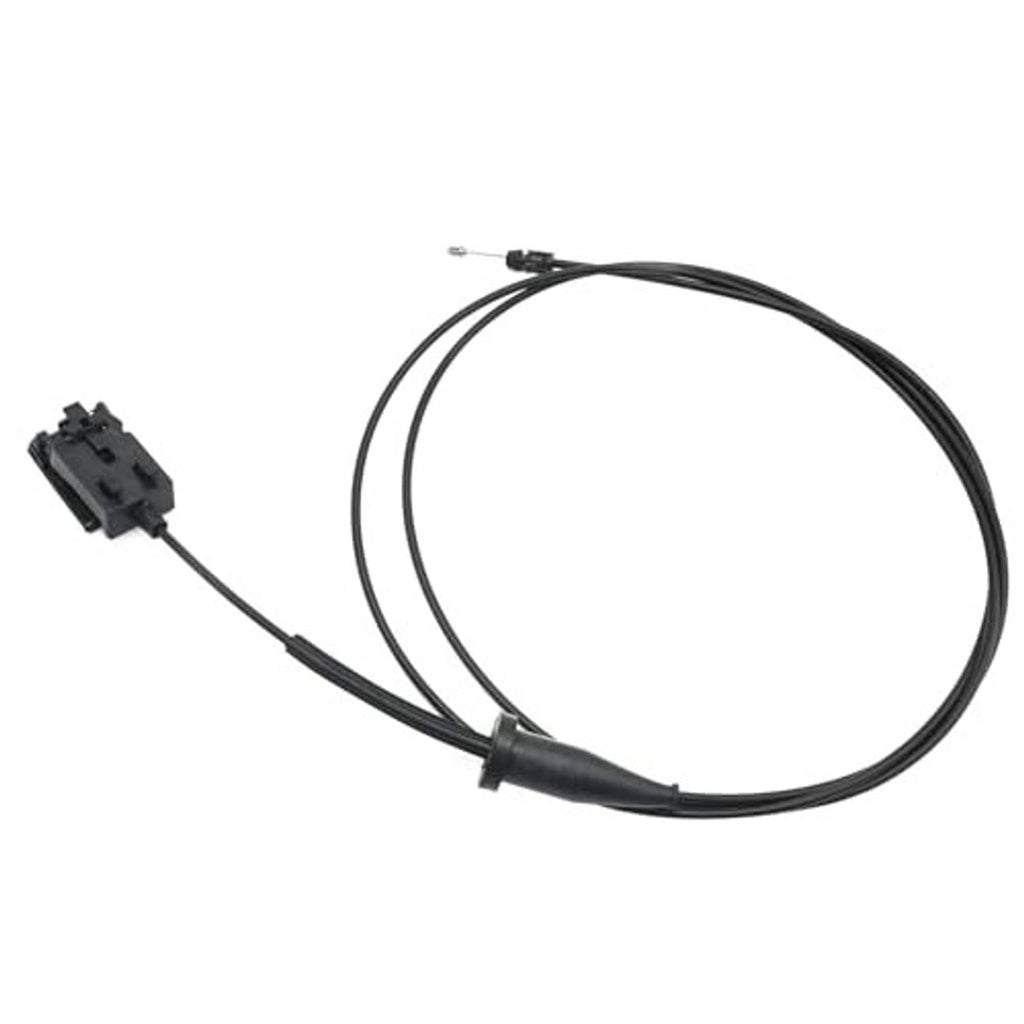 Hood latch release cable with looped black housing and connector ends