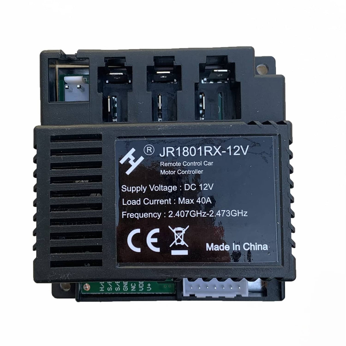12V remote controller receiver module, black electronics box with terminal ports