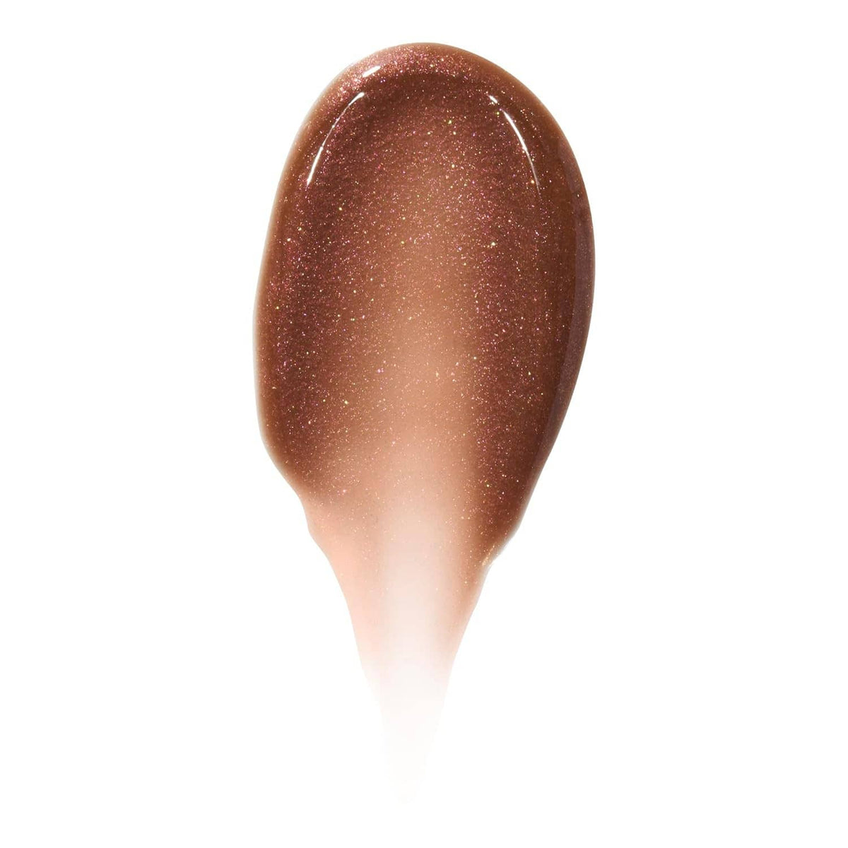 Doe-foot applicator with bronze shimmering lip oil gel
