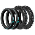 Off-road dirt bike tire and inner tube set with knobby tires, 2.50-10 and 2.75-10