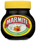 Yeast extract jar with Marmite front label, yellow cap