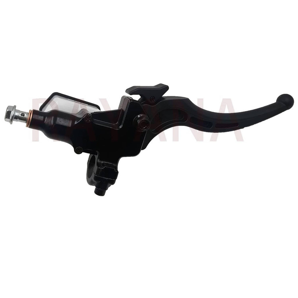 Brake master cylinder lever with long lever handle, black finish