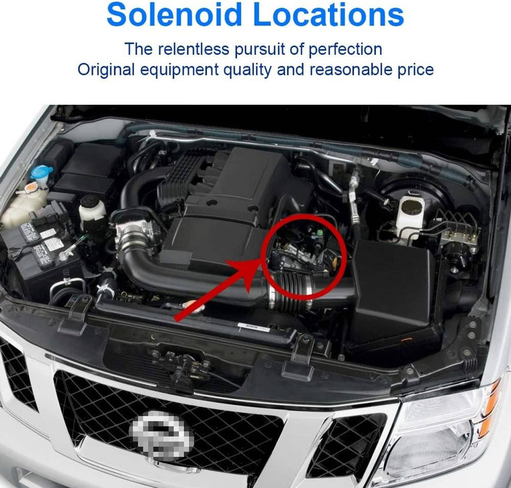 Engine bay view showing variable timing solenoid area under the hood