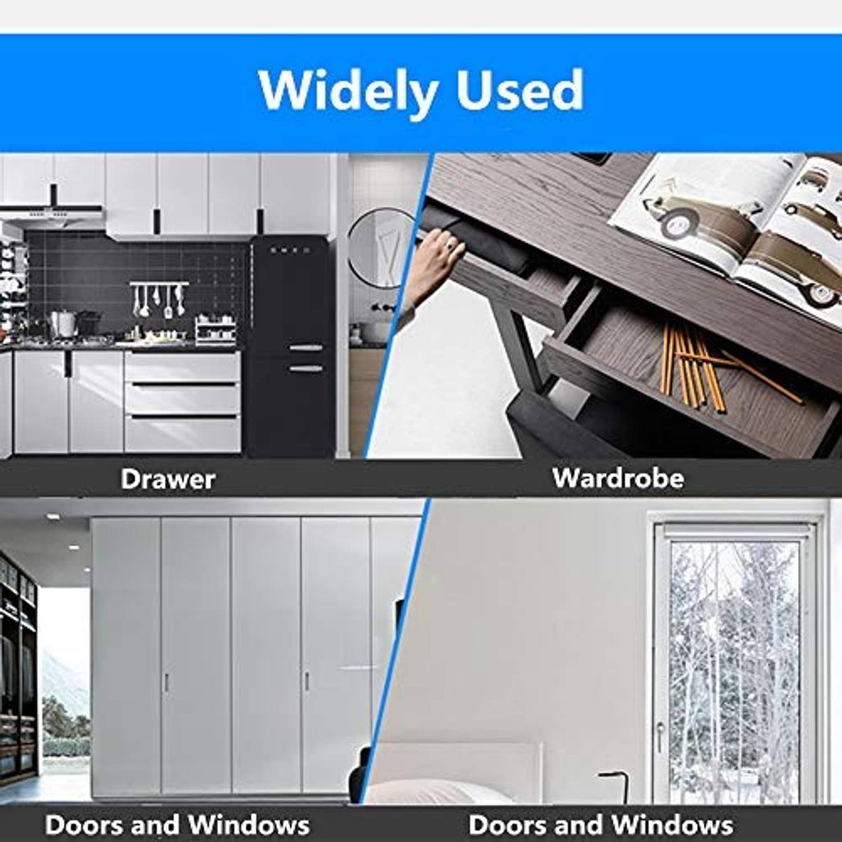 Keyed hasp locks installed on doors, windows, and furniture drawers