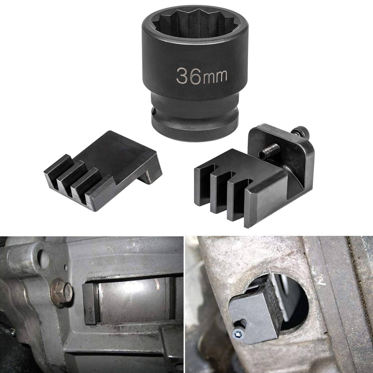 36mm 12-point locking socket with holder parts and bolt