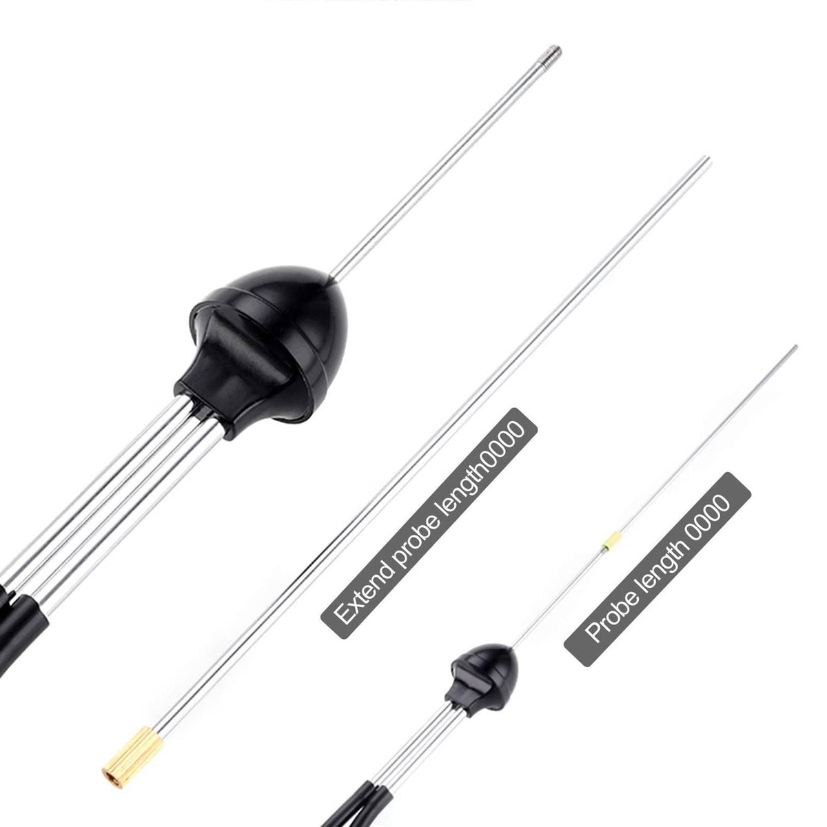 Lamoutor automotive stethoscope head with twin metal probes and extended tip sections