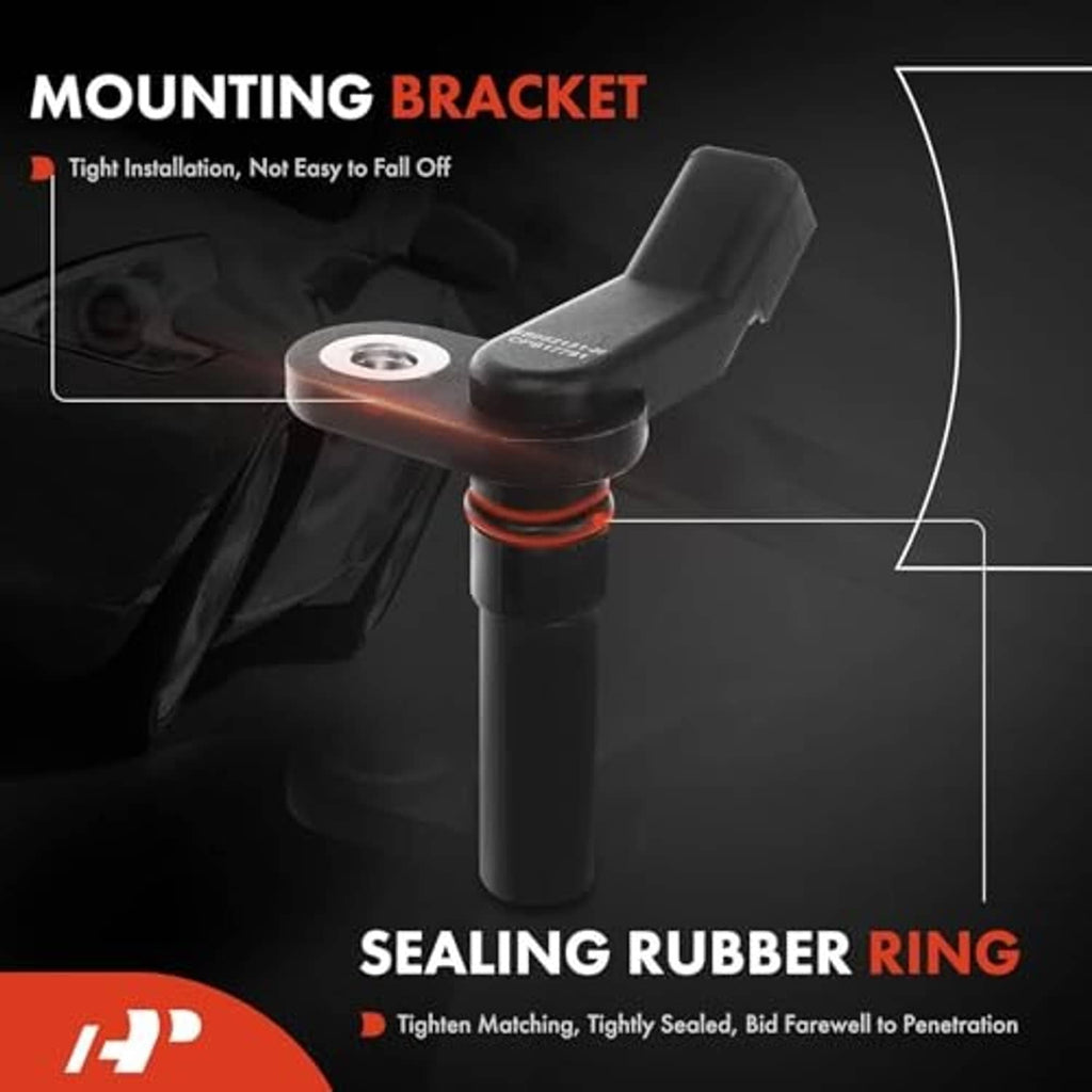 Crankshaft position sensor with sealing rubber ring and mounting bracket diagram