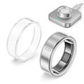 Clear TPU ring covers, 2-pack, size 8—transparent sleeves for a smart ring