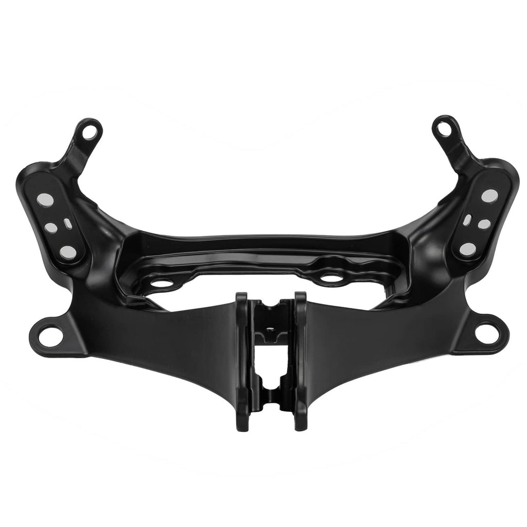 Black upper stay bracket with side mounting plates and bolt holes, metal support