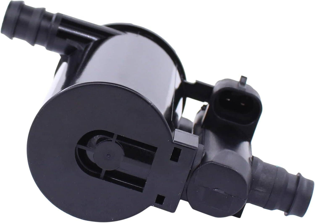 Vapor canister vent solenoid valve with round actuator and vacuum hose fittings