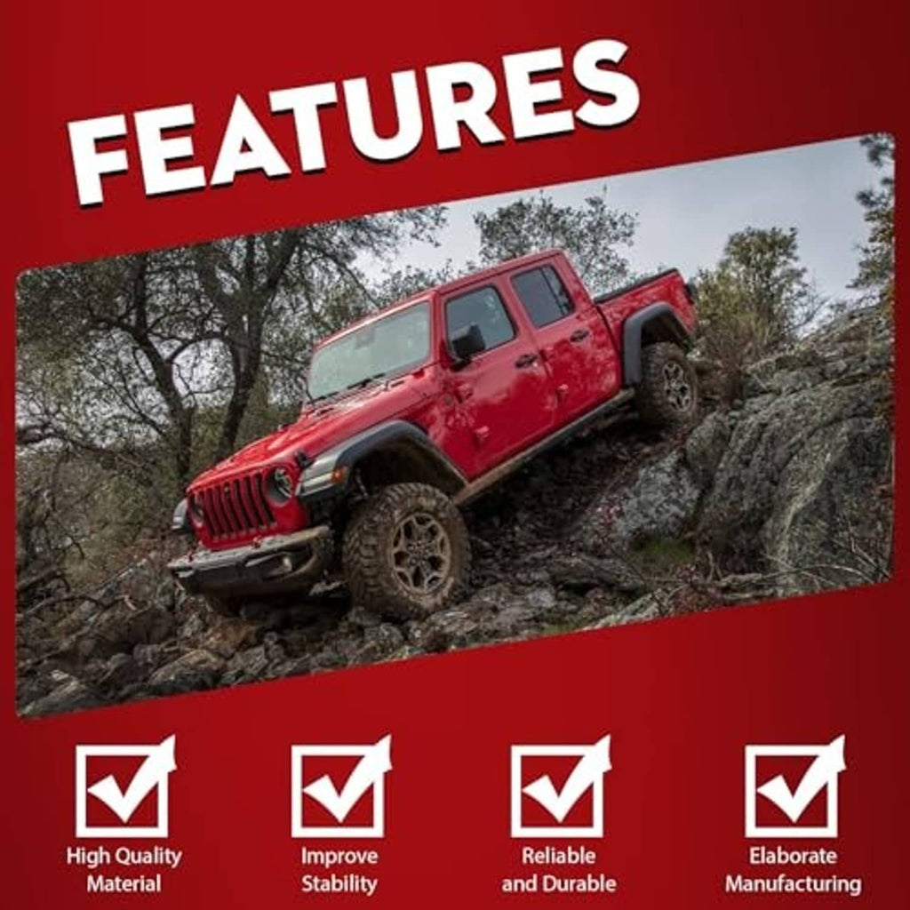 Third brake light on a red off-road pickup shown in a promotional scene