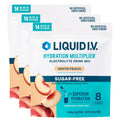 Liquid I.V. hydration multiplier sugar-free electrolyte drink mix pouch, white peach