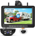 7-inch wireless RV backup camera system with monitor and two antennas