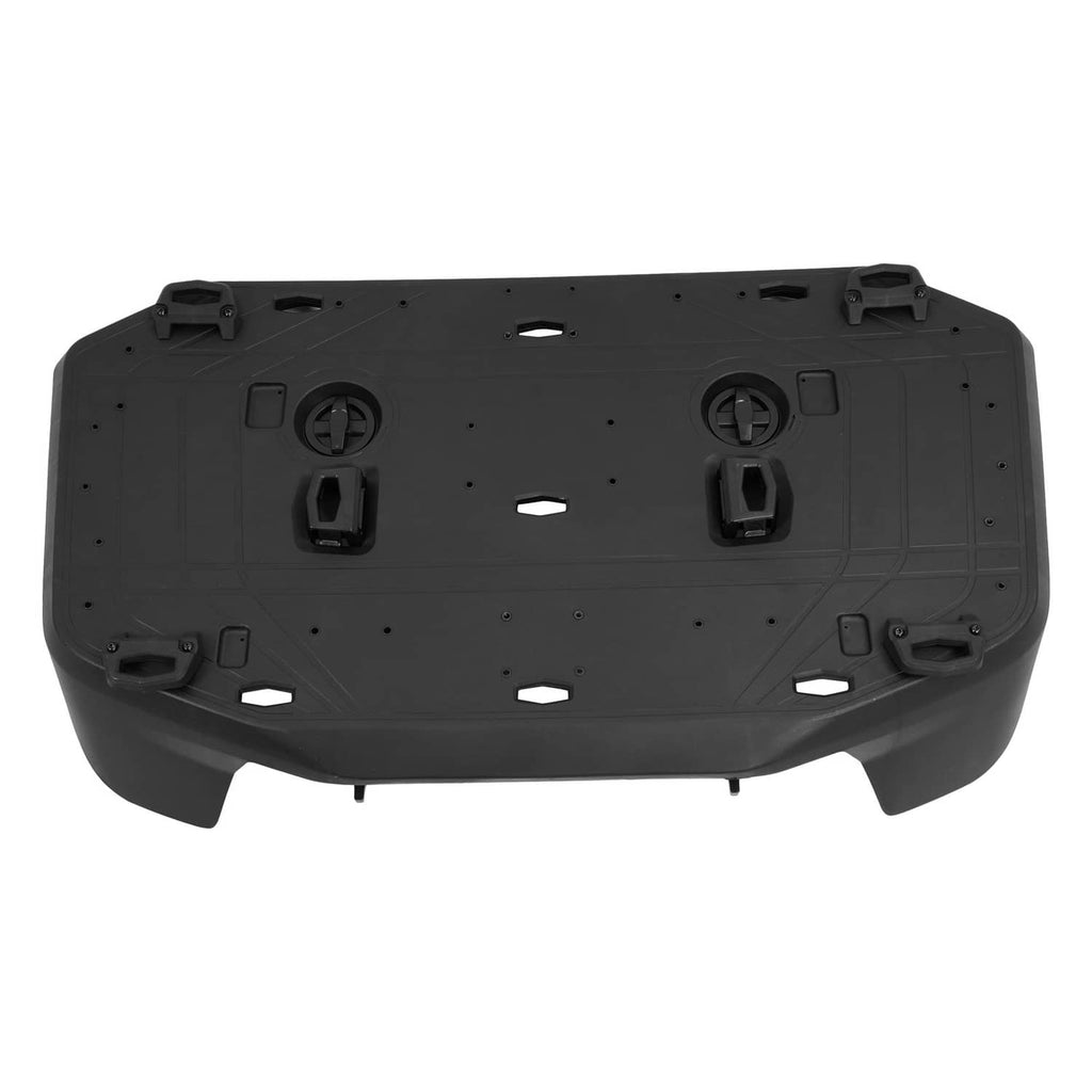 Rear cargo rack for Sea-Doo Explorer Pro, black textured plastic with mounting holes