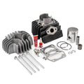 Engine cylinder top end kit with cylinder fins, piston, gaskets, and rings