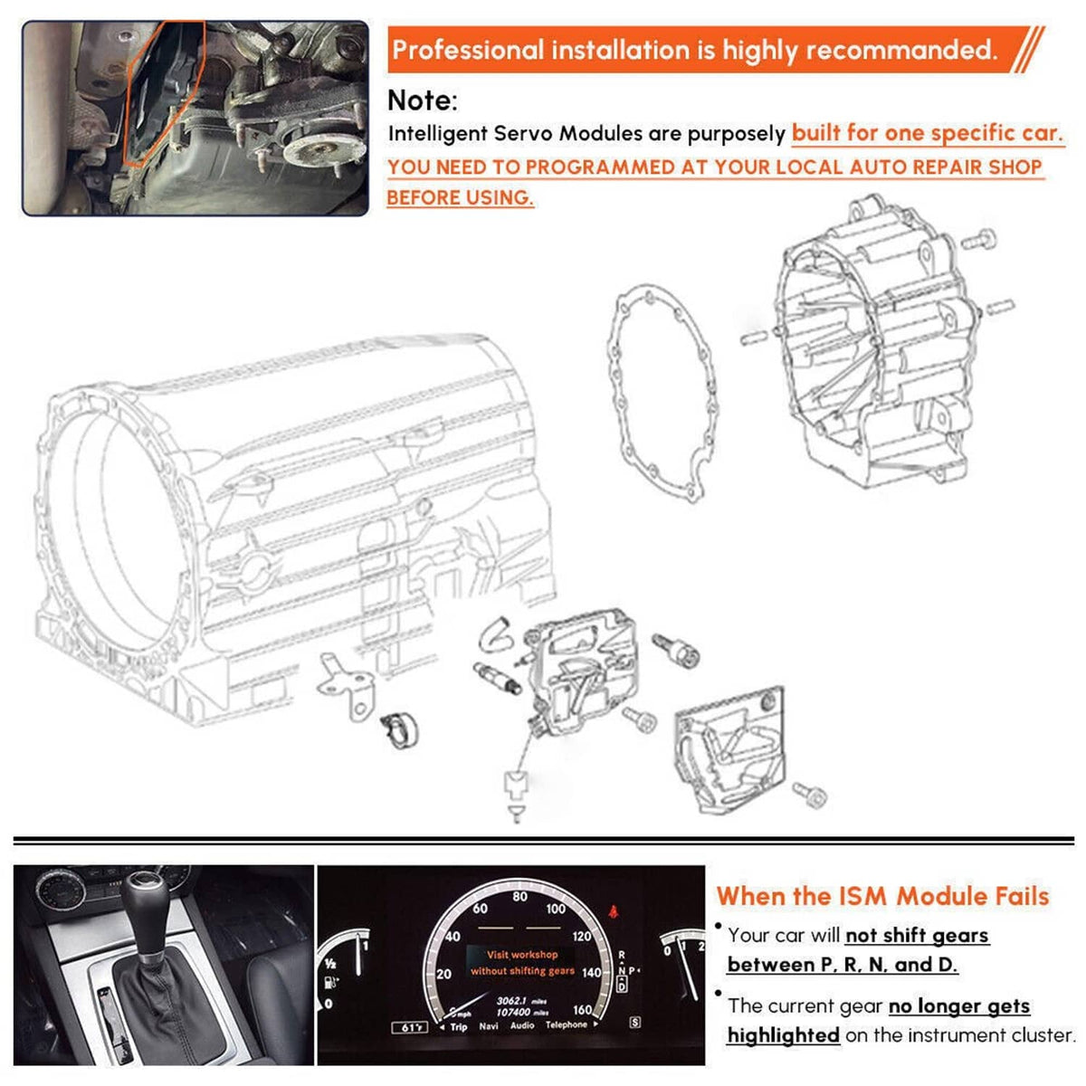 Intelligent servo module diagram sheet with schematic parts and instrument panel