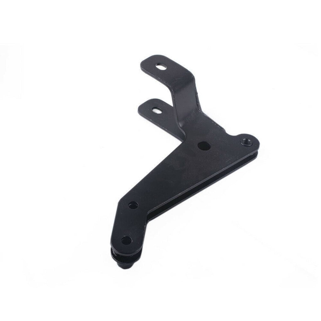 Black T-shaped engine mount bracket with front mounting holes