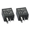 2-pack 4-pin multi-purpose relay, black housing with circuit diagram text