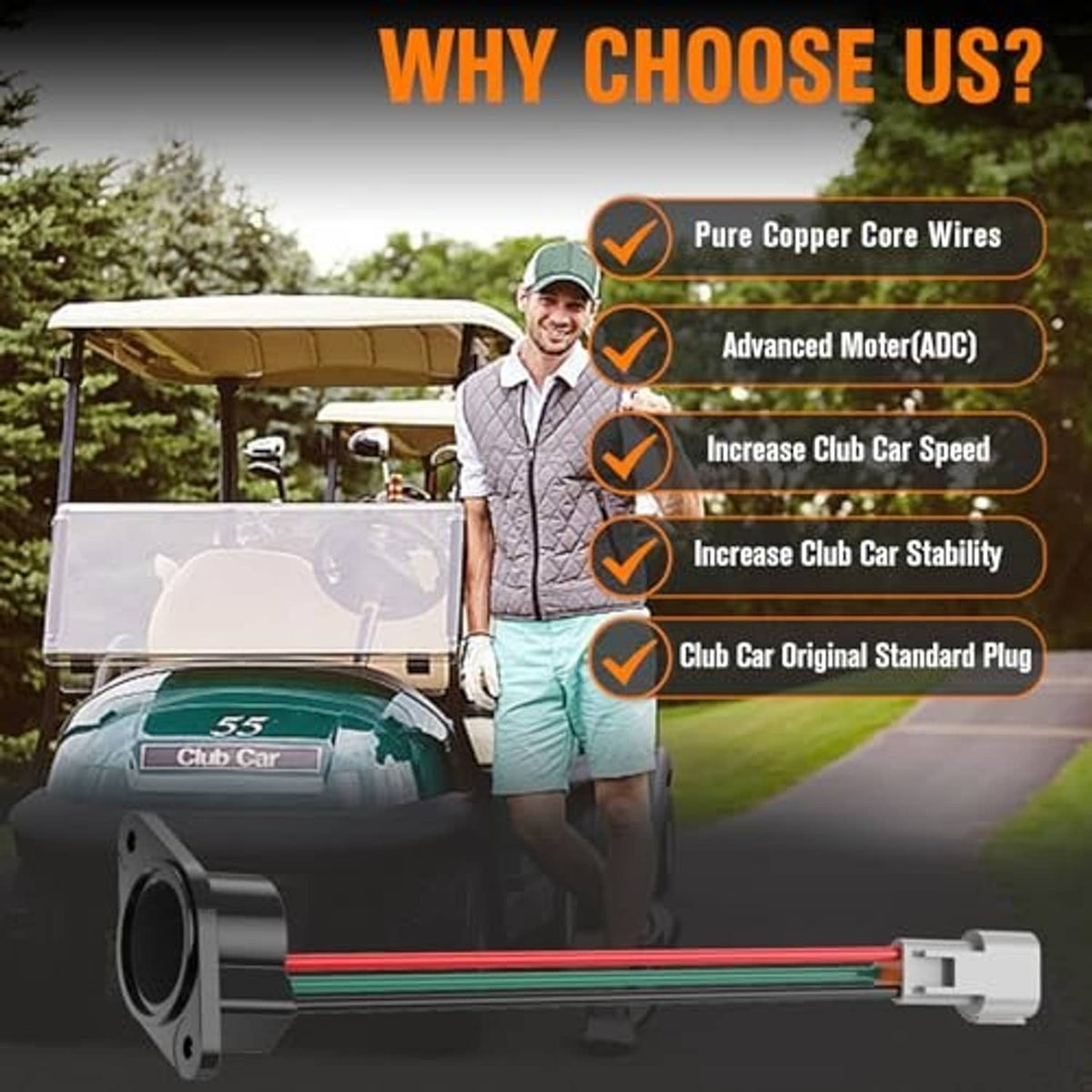 Golf cart speed magnet kit overview with speed controller bar connection