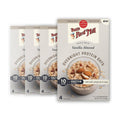 Overnight protein oat packets, vanilla almond, 4-pack—front view with serving icons