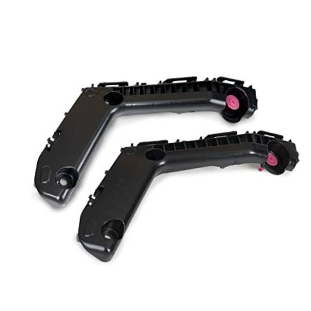 Front bumper bracket cover support mounts, black plastic with pink bushings, pair