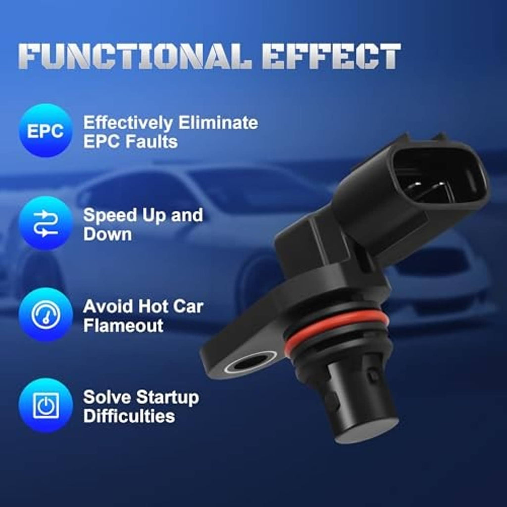Camshaft position sensor shown beside functional-effect callouts