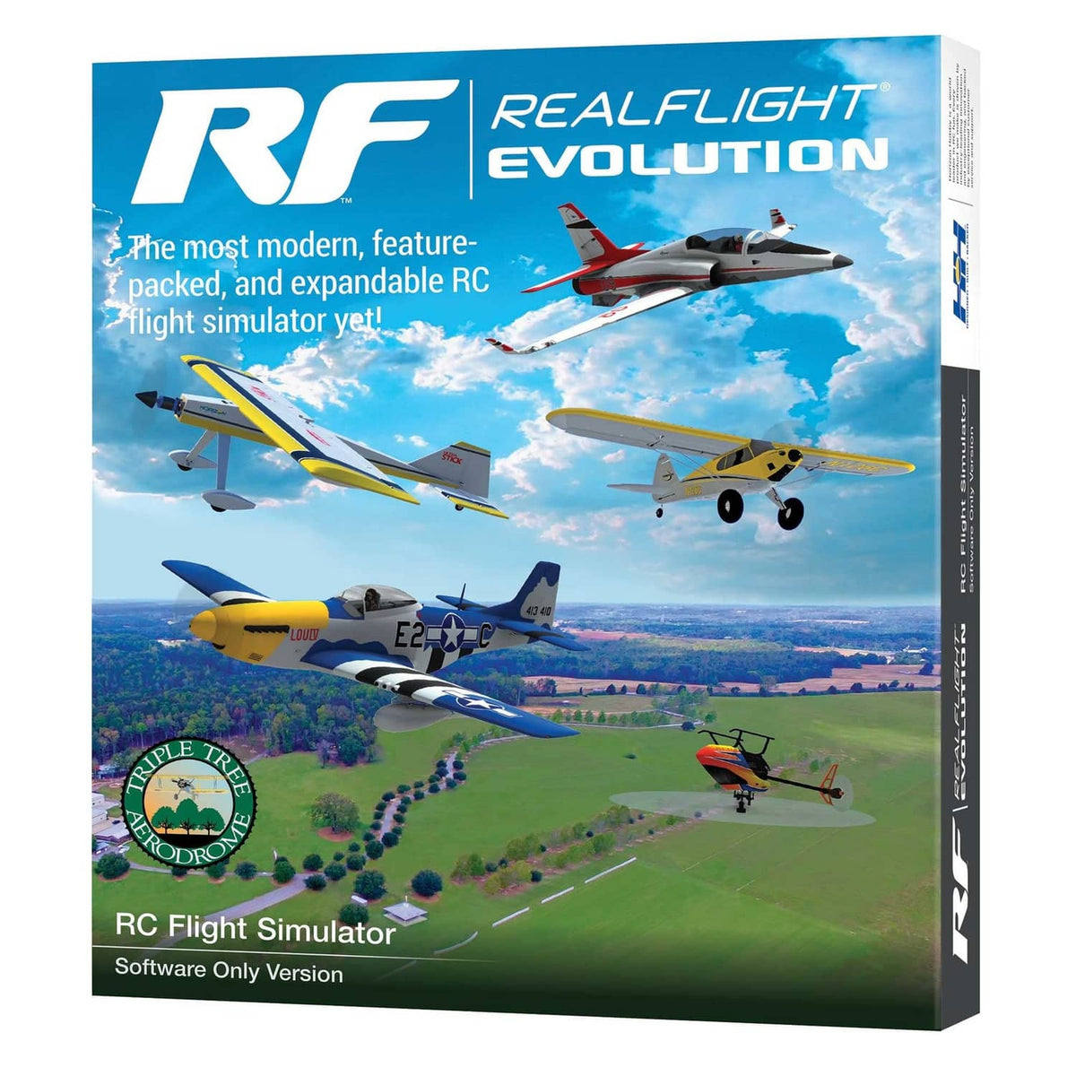 RC flight simulator software box: REALFLIGHT Evolution, software only version