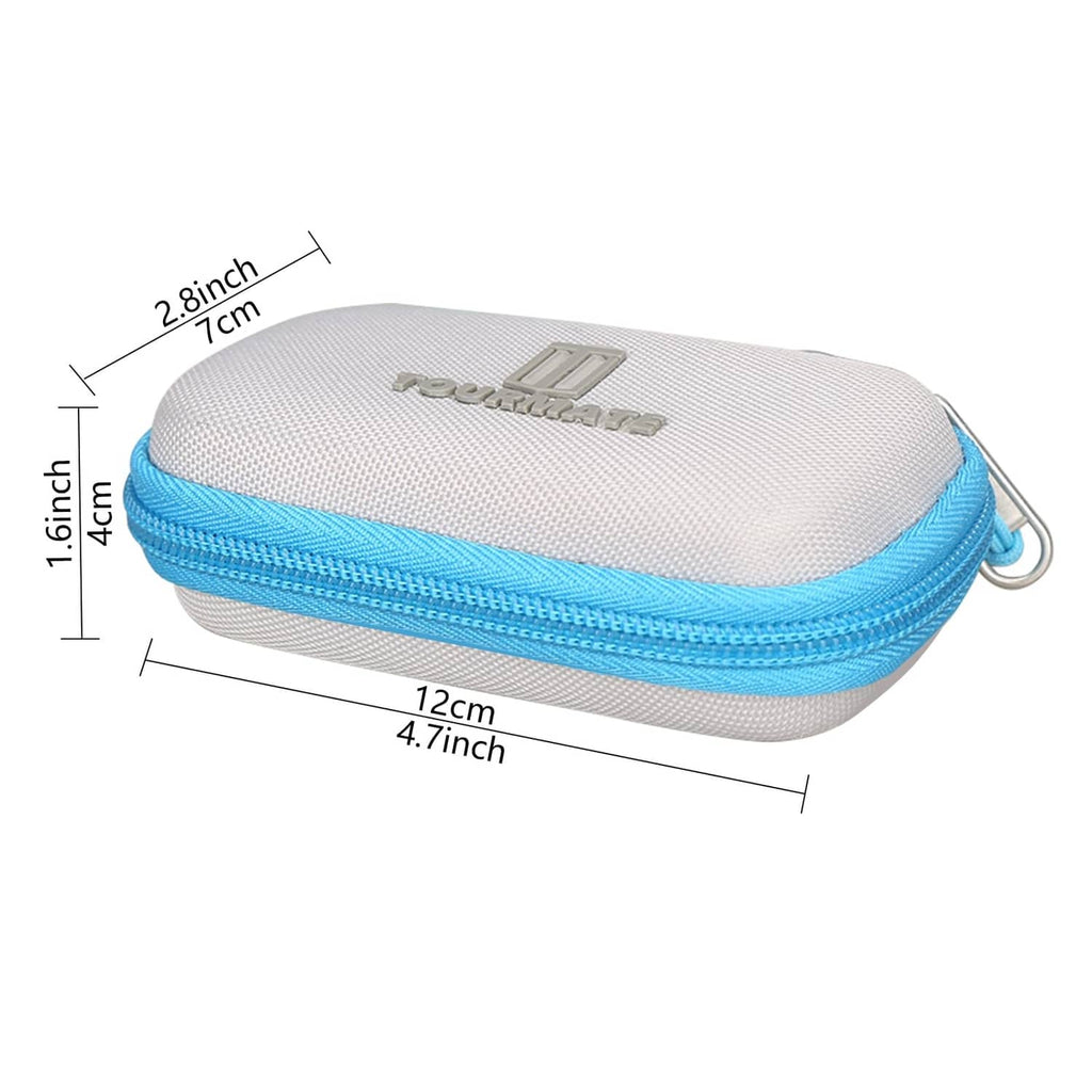 Tourmate hard case replacement, compact hard-shell pouch with blue zipper and loop