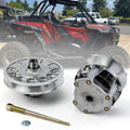 Clutch pulley and puller tool kit, silver aluminum with rod and hardware