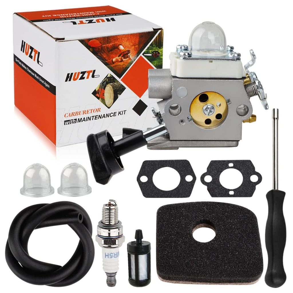 Carburetor maintenance kit with carburetor body, filters, gaskets, bulb, fuel line and tools