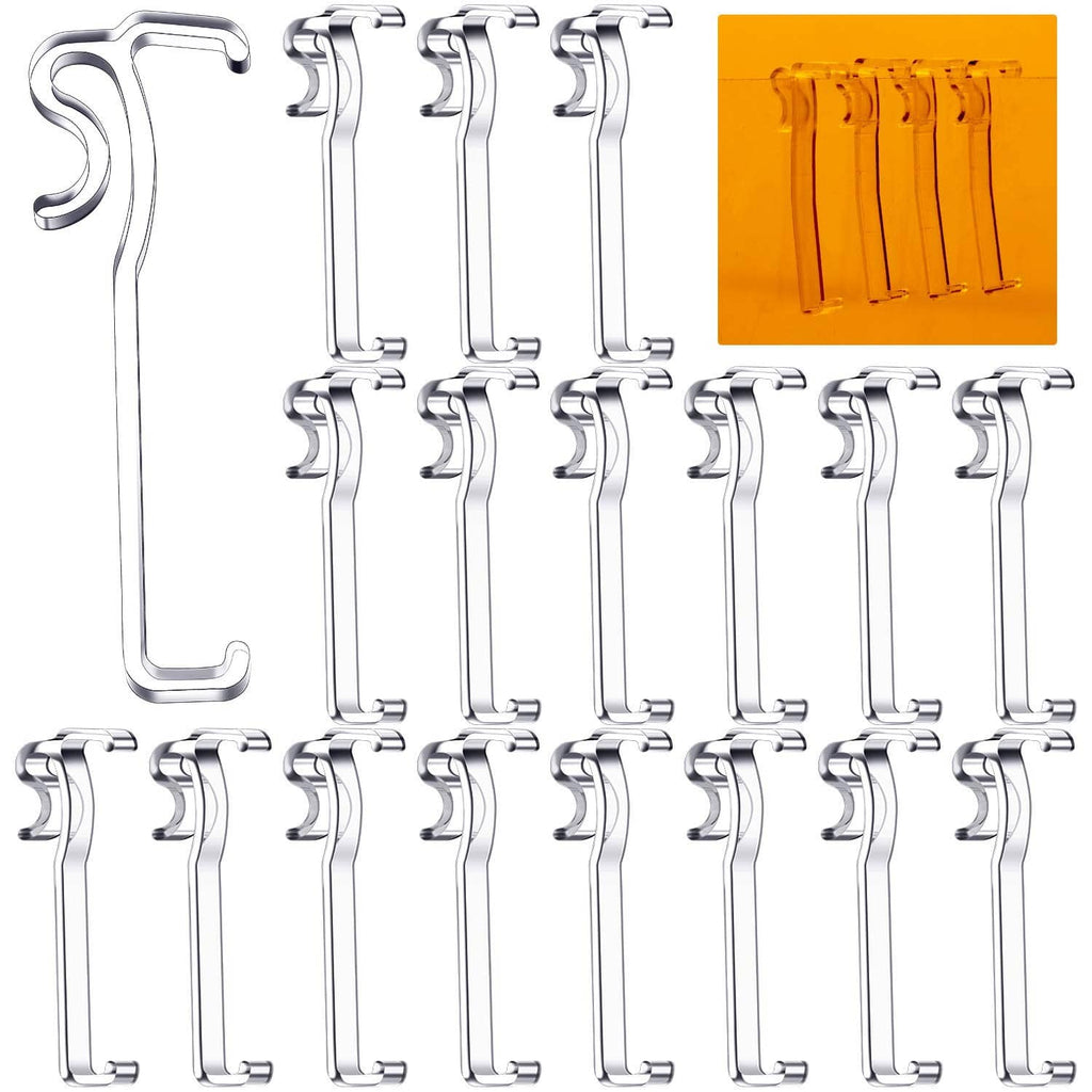 Assorted silver metal valance retainer clips, multiple U-hook pieces
