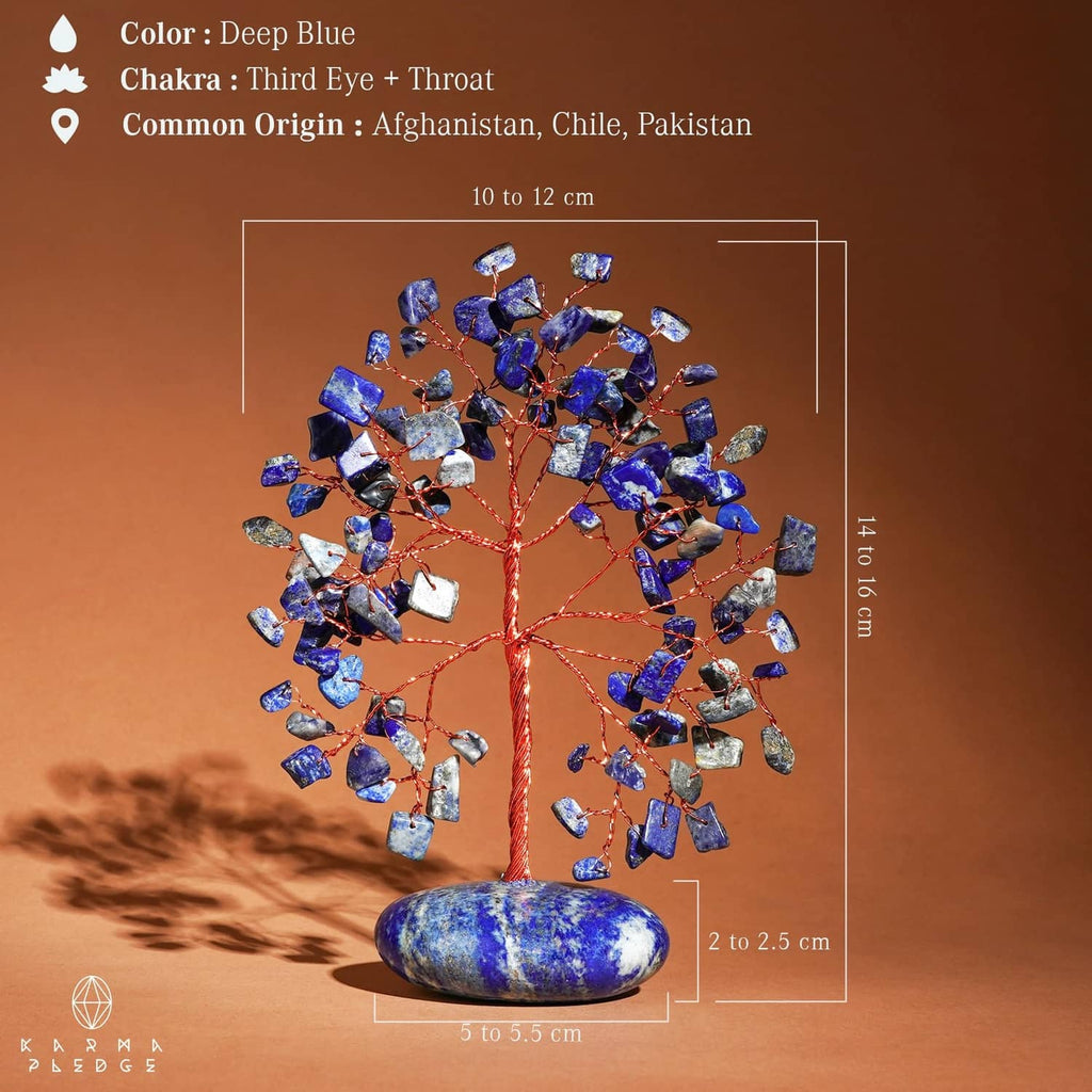 RivetOak Lapis Lazuli Palm Stone Base, Base Crystal Tree