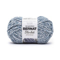Bernat speckle blanket yarn skein, super bulky polyester, blue heather speckles
