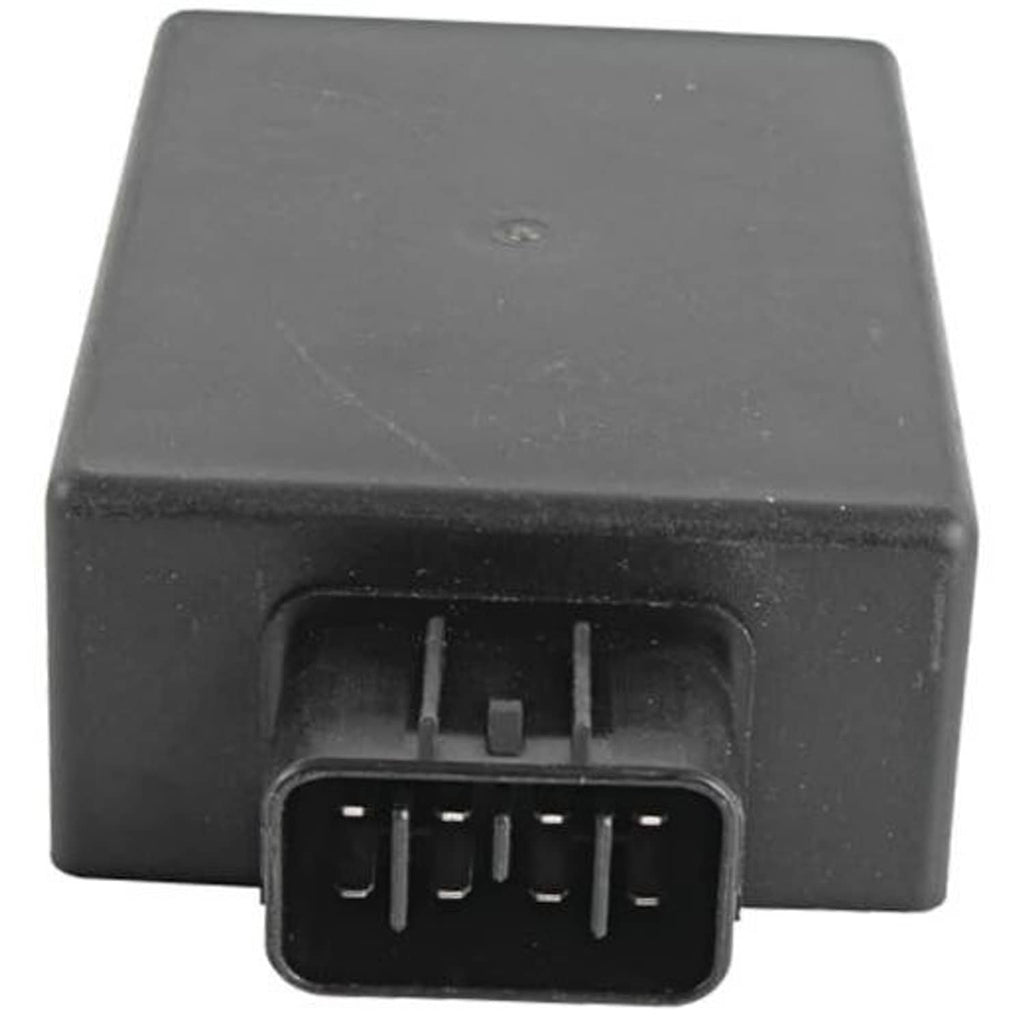 Black CDI ignition module with rectangular multi-pin connector on front
