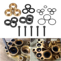 Seal kit set with brass rings, black O-rings, and metal screws