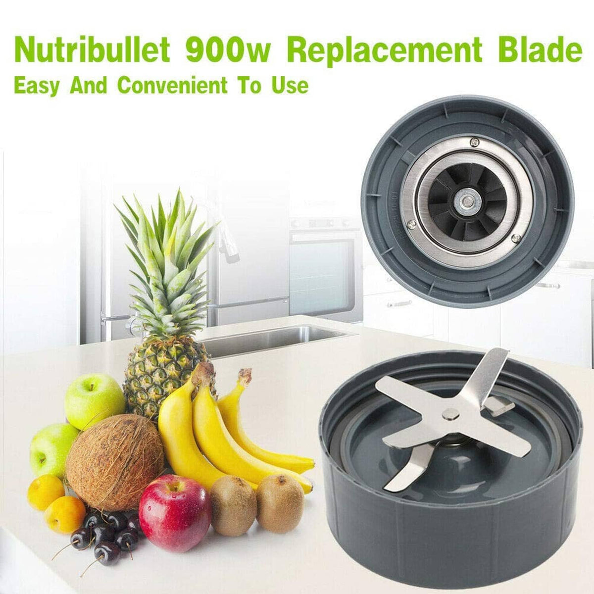 Nutribullet 900W replacement blade with black base and stainless center