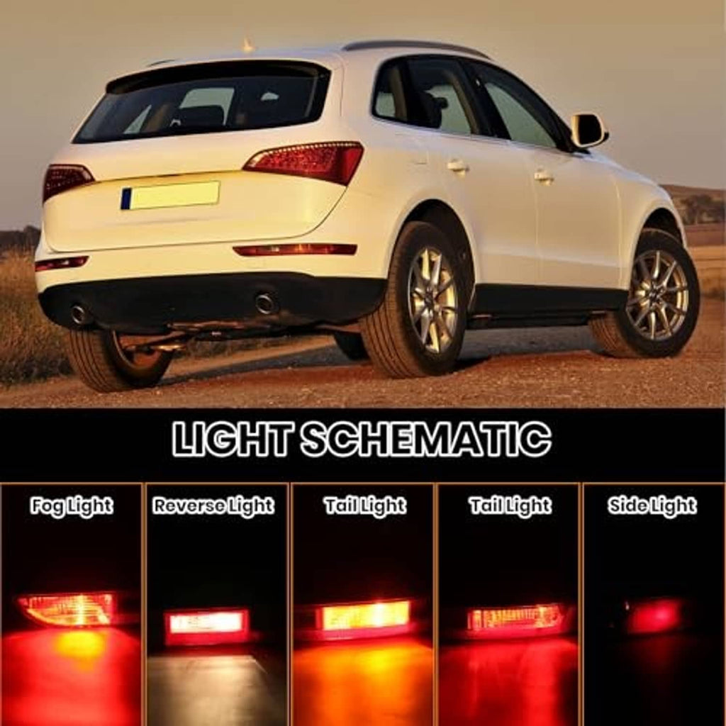 Rear right taillight lamp and light circuit schematic with red lens