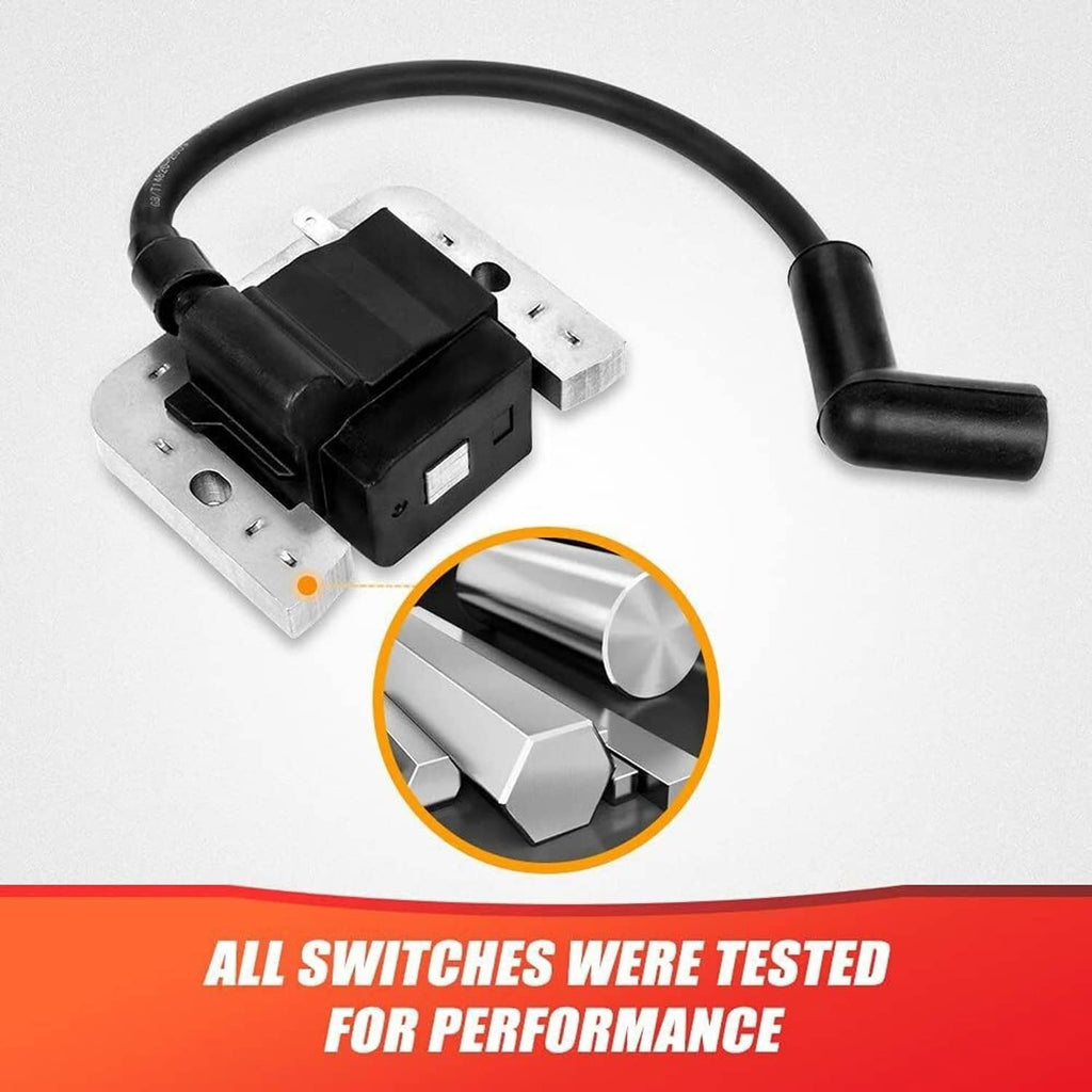 Ignition module with mounting plate and black cable lead with boot ends