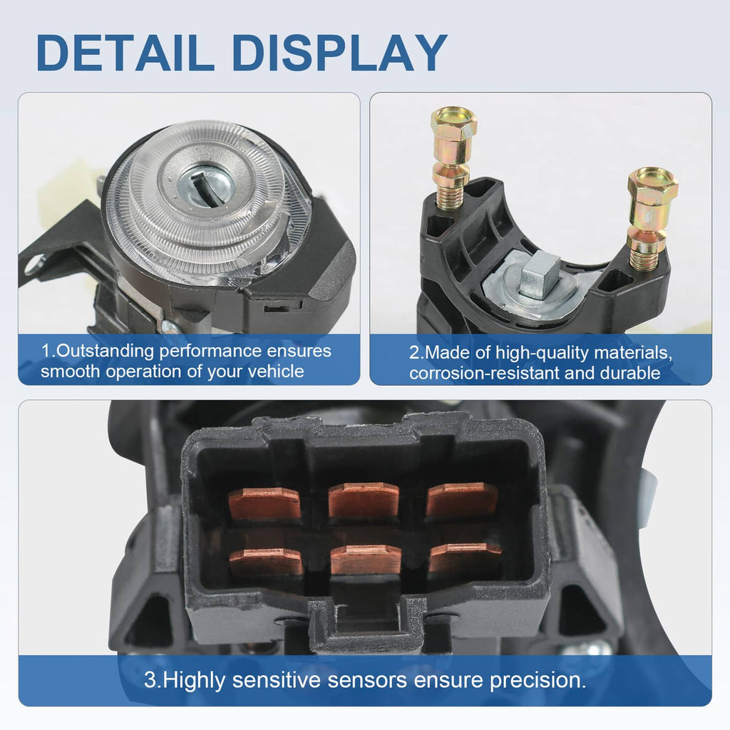 Ignition lock switch assembly showing sensor terminal area and wiring connector