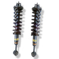 Front shock strut assembly pair with black coil springs and top mounts