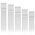 Sewing needles set, large-eye needles, silvery metal, 50-pack with five sizes