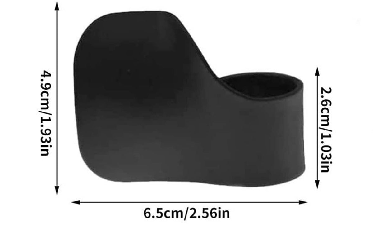 Black throttle assist cover with 6.5cm length and 2.6cm height