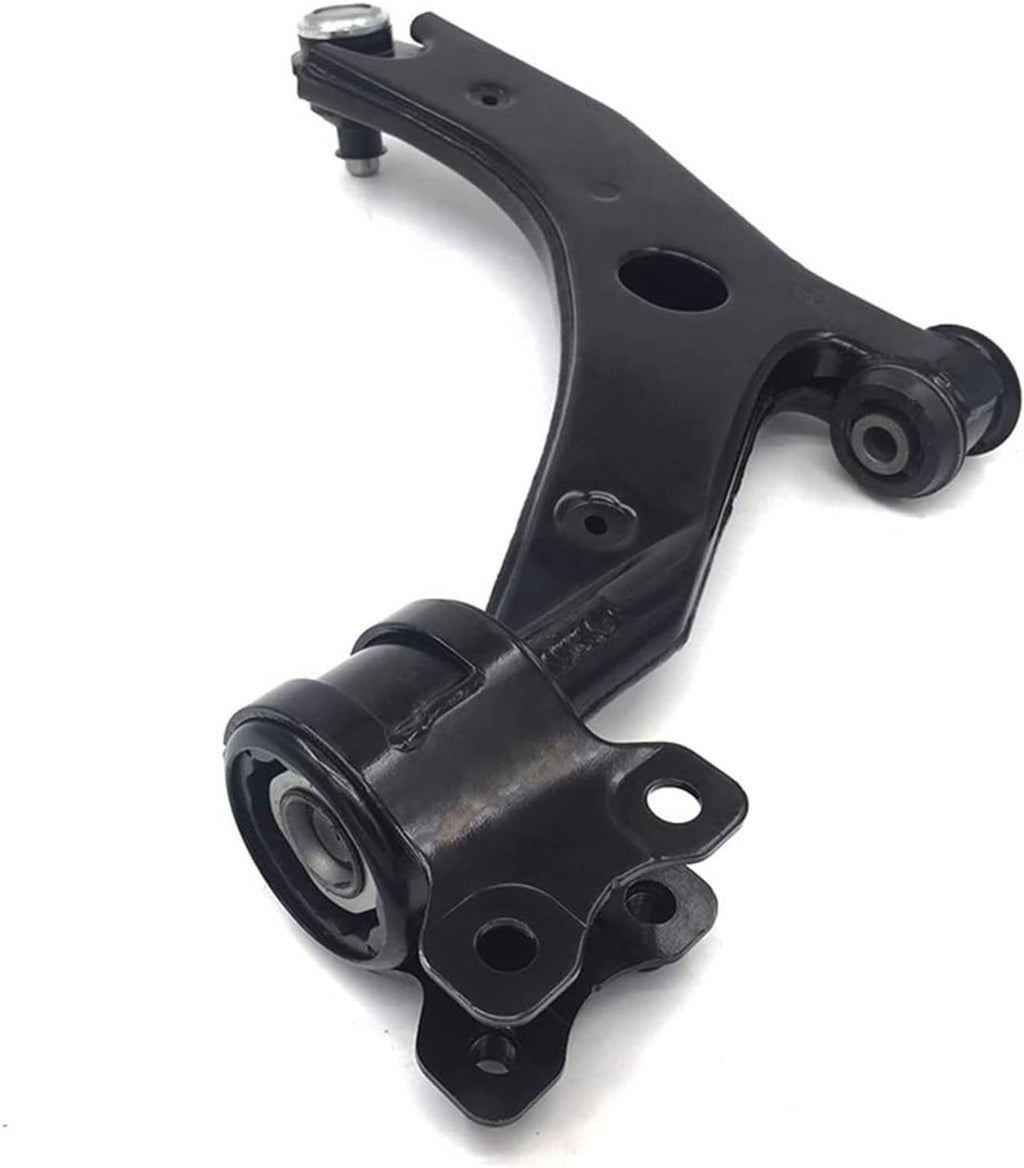 Black front control arm with ball joint and rubber bushing, suspension kit part