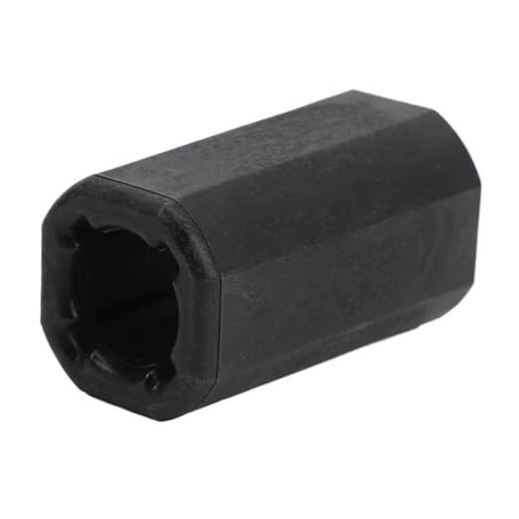 Black rubber drive sleeve with square splined opening for propeller hub drive