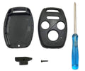 Black key fob replacement shell case with interior cutouts and screws, plus key bit