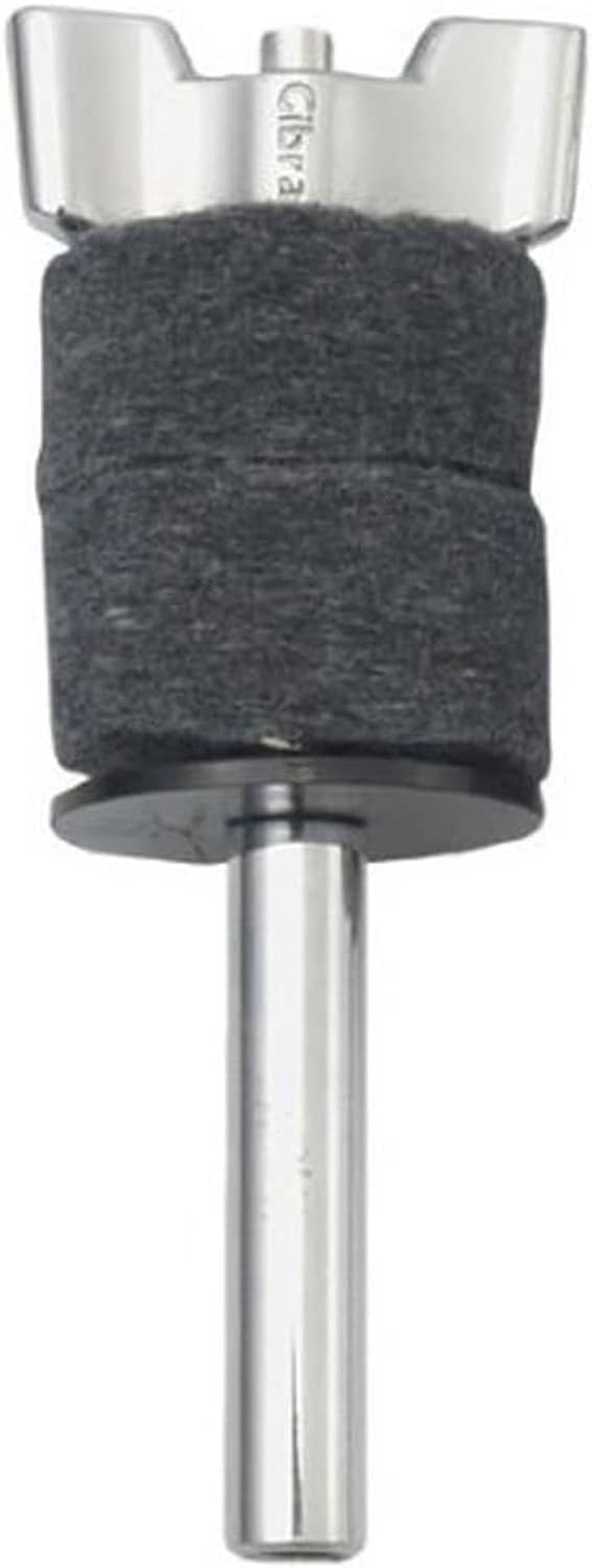 Mini cymbal stacker with felt ring, two clamp arms, and chrome stem